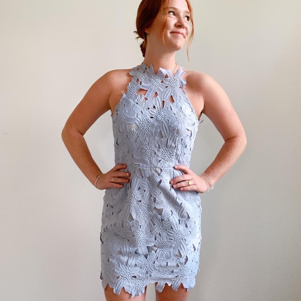 Light blue lace dress